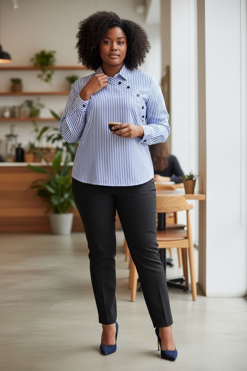 Robe Chemise à Rayures