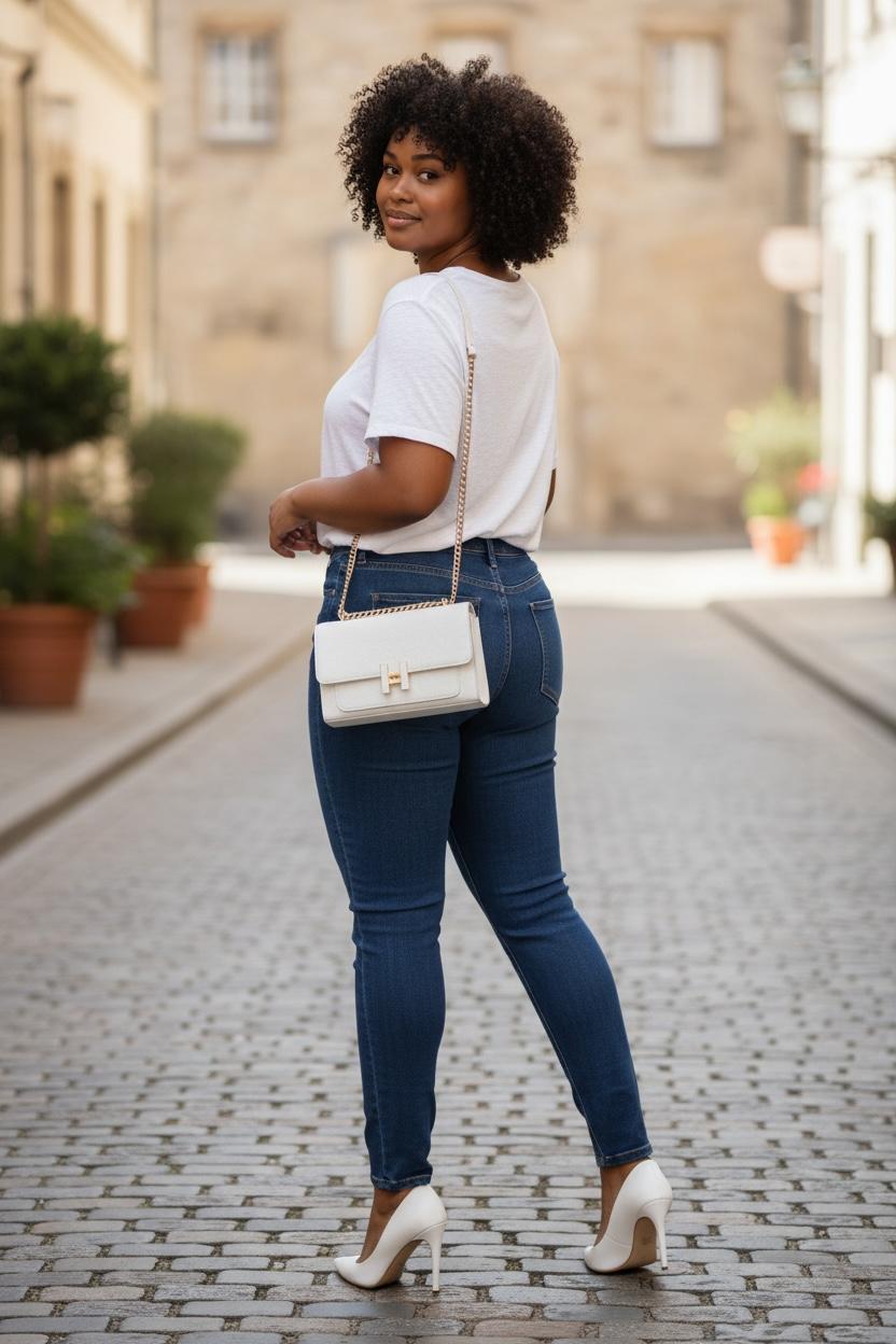 Sac à bandoulière semi cuir